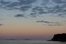 Sunset over Sandy Bay, Northland, New Zealand.