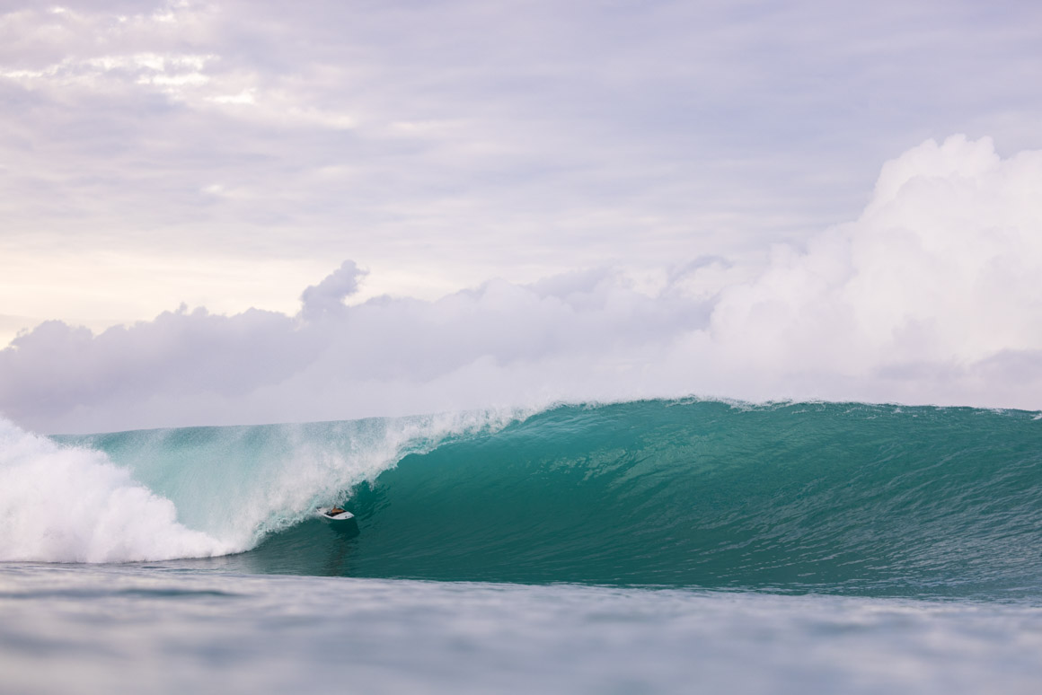 Slotted at the world's most perfect wave