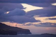 Troubled skies over Otago Peninsula, Dunedin, New Zealand. 