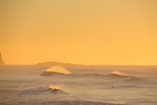 Waves at first light on St Clair Beach, Dunedin, New Zealand. 