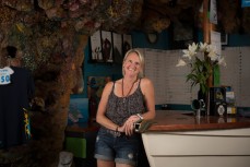 Owner of Dive! Tutukaka, Kate, all smiles after a day at the Poor Knights Islands 23km off the Tutukaka Coastline, Northland, New Zealand.