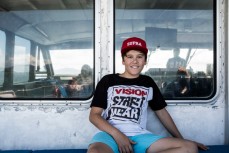 Australian X Factor singer and Sydney surfer Jai Waetford returns to Cairns after a day skin diving around Fitzroy Island near Cairns in Tropical North Queensland, Queensland, Australia. 