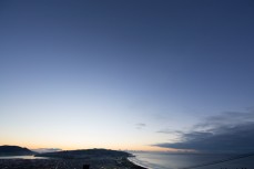 Dawn over St Clair Beach and Otago Peninsula, Dunedin, New Zealand. 