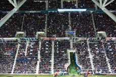 A full house at Forsyth Barr Stadium during the second match-up of the Steinlager Series between the All Blacks and England at Forsyth Barr Stadium, Dunedin, 14 June 2014. 