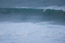 Nick Smart revels in large surf at a reef break near Papatowai, Catlins, New Zealand. 