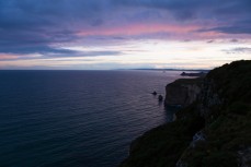 Winter dusk across the south coast, Dunedin, New Zealand. 