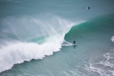 Leroy Rust hooks into an open left at Aramoana, Dunedin, New Zealand. 