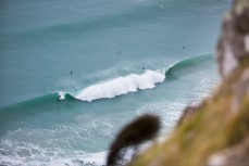 Solid conditions shortly after the offshore arrived at Aramoana, Dunedin, New Zealand. 