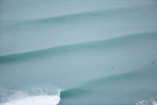 Solid conditions shortly after the offshore arrived at Aramoana, Dunedin, New Zealand. 