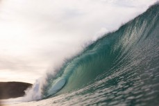 Clean surf conditions at Aramoana Beach, Dunedin, New Zealand. 