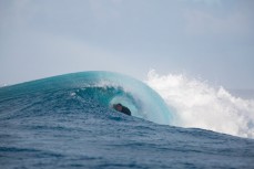 Ben Lacy gets tubed on the inside at Salani Rights, Salani, Samoa. 