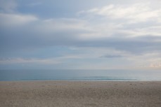 Dead calm sea state at Mount Maunganui, New Zealand. 
