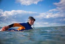 Jack Mcleod (14) enjoys a fun surf at Aramoana, Dunedin, New Zealand. 
