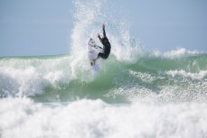 Maz Quinn attacks a section at Makarori Beach, Gisborne, Eastland, New Zealand. 