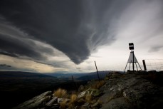 Lindis Peak on Nine Mile Station, Tarras, Central Otago, New Zealand. 