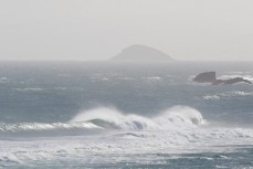 Storm surf at St Clair Beach, Dunedin, New Zealand. 