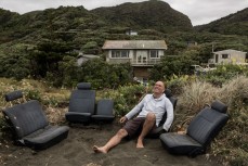 Luke Darby stoking on life at Piha North, Piha, New Zealand. 
