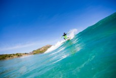 Elliot Brown makes the most of the clear water and playful surf at Blackhead Beach, Dunedin, New Zealand. 