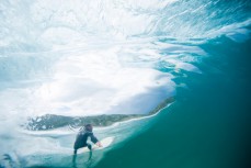 Duan Reardon turns on a hollow wave in fun, glassy conditions at Blackhead Beach, Dunedin, New Zealand. 