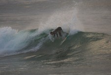 Josh Thickpenny unleashes on a wall at St Clair Beach, Dunedin, New Zealand. 