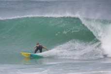 Basil Harrison draws off the bottom at St Clair, Dunedin, New Zealand. 