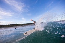 JC Susan buries his rail on a wave at St Kilda Beach, Dunedin, New Zealand. 