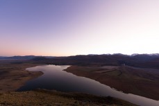 Lake Heron from the Sugarloaf, Lake Heron Station, Ashburton, Canterbury, New Zealand. 
