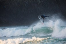 Boosting at Blackhead Beach, Dunedin, New Zealand. 