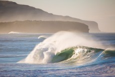 Solid surf conditions at St Clair Beach, Dunedin, New Zealand. 