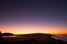Sunrise over Otago Peninsula, Dunedin, New Zealand. 