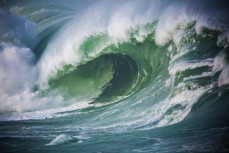 A huge gaping barrel at Papatowai in the Catlins, New Zealand. 