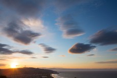 Sunrise over St Clair Beach, Dunedin, New Zealand. 