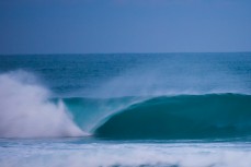 Hollow wave during a punchy swell at St Kilda Beach, Dunedin, New Zealand. 