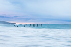 What remains of the infamous poles at St Clair Beach, Dunedin, New Zealand. 
