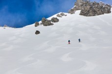 Skinning up for freshies at The Remarkables, Queenstown, New Zealand. 