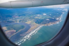 Coastline at Port Waikato, Waikato, New Zealand. 