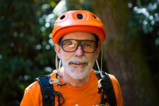 Dave Donaldson in the Whakarewarewa Forest during a Rotorua mountain biking trip, Rotorua, New Zealand.