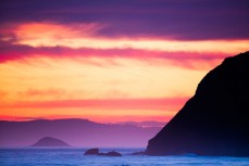 Green Island and the St Clair headland, Dunedin, New Zealand. 