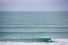 Elliott Brown finds a fun pocklet in intense waves at St Kilda Beach, Dunedin, New Zealand. 