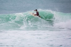 Belgian surfer Matt Marcantuoni finds a playful wall in fun waves at St Kilda Beach, Dunedin, New Zealand. 