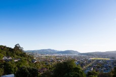 New day over the city of Dunedin, New Zealand. 