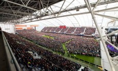 Fleetwood Mac performs during their concert at Forsyth Barr Stadium, Dunedin, 18 November 2015. 