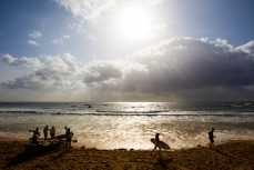 Summer dawn at Dee Why Beach on the Northern beaches of Sydney, NSW, Australia. 