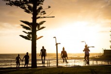 Morning rituals at Dee Why Beach on the Northern beaches of Sydney, NSW, Australia. 