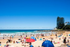 A busy summer's day at Dee Why on the Northern beaches of Sydney, NSW, Australia. 
