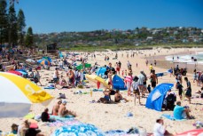 Jam-packed at Dee Why on the Northern beaches of Sydney, NSW, Australia. 