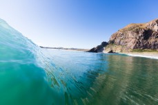 The take-off in calm clean conditions at Aramoana, Dunedin, New Zealand. 