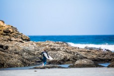 James Murphy enjoys the summer heat and fun waves at Brighton, Dunedin, New Zealand. 