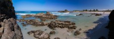 Busy summer day at Brighton, Dunedin, New Zealand. 