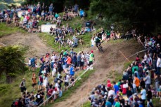 Hawke's Bay rider Brook Macdonald rops into the hotseat during the Crankworx World Tour downhill event held at Skyline Rotorua, Rotorua, New Zealand, March 9-13, 2016. Brook finished third. 